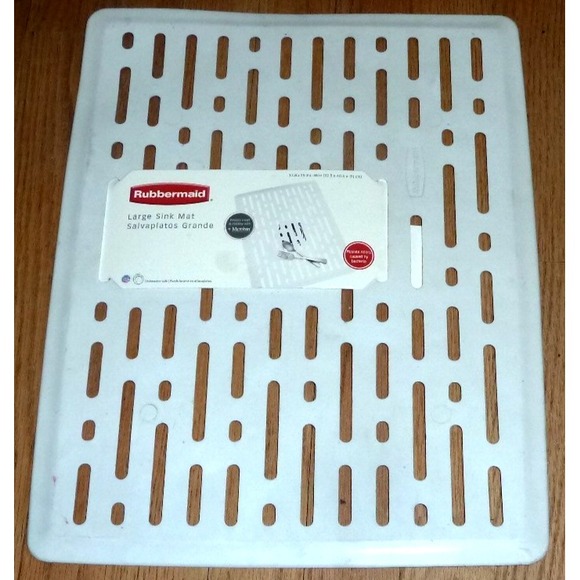 Rubbermaid Other - Rubbermaid Microban Sink Mat Lg White 12.8x 15.9x .36 Glass Protector & Medium